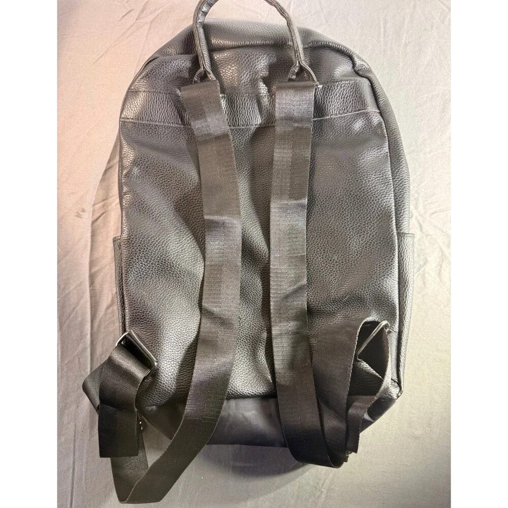 Tanger outlet brand black leather backpack